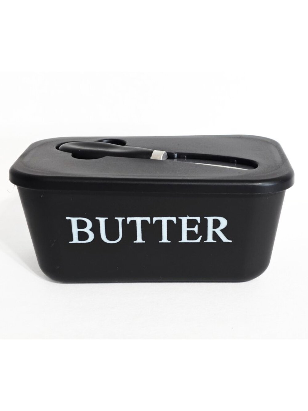 Butter Dish with Stainless Steel Butter Knife Covered Cheese Box Slice Container